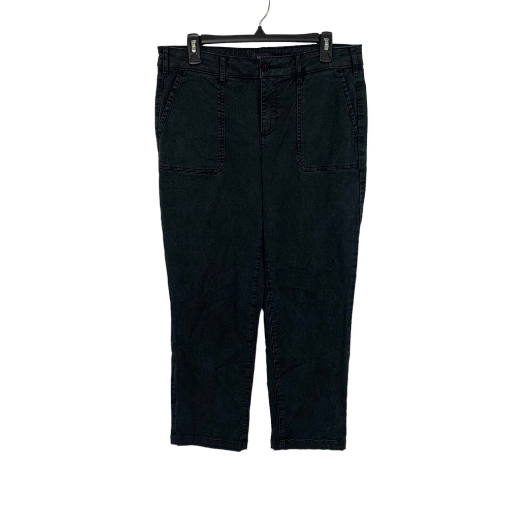 NYDJ‎ Gray Jeans 10 Straight Leg Stretch Pockets Sculpting Fit